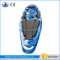 Single fishing kayak with electric motor